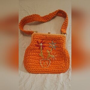 Handcrafted Orange Crochet Bag